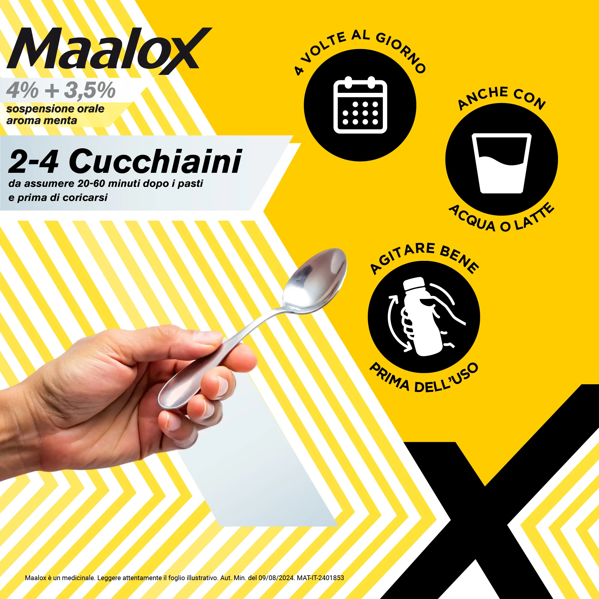 Maalox Sospensione Orale Aroma Menta 250 ml Antiacido