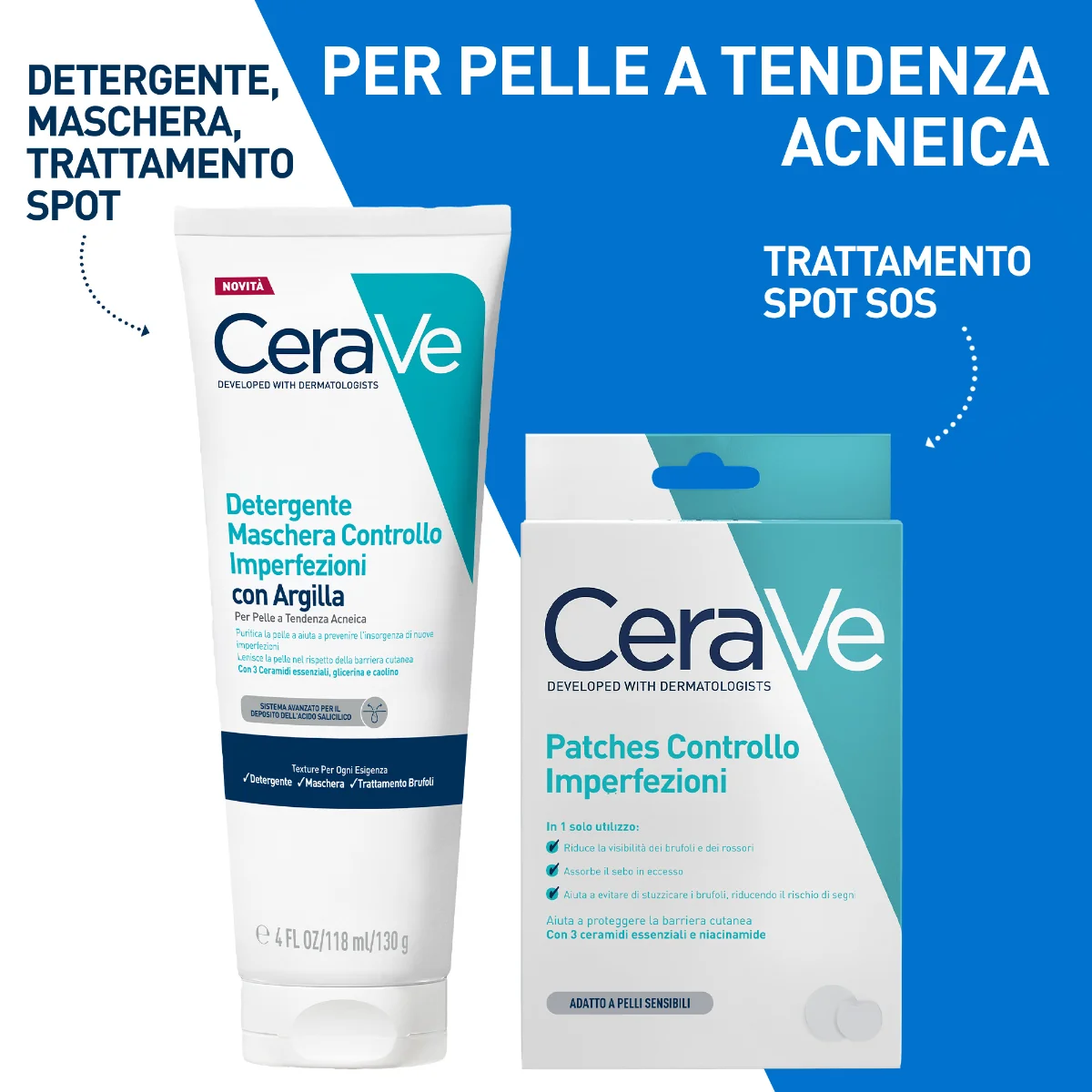 Cerave Detergente Maschera Controllo Imperfezioni 118 Ml