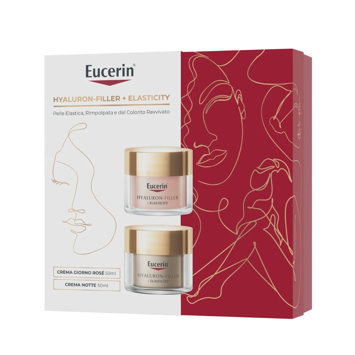 Eucerin Hyaluron-Filler Elasticity Crema Giorno Rosé spf30 + Crema Notte Cofanetto anti-età