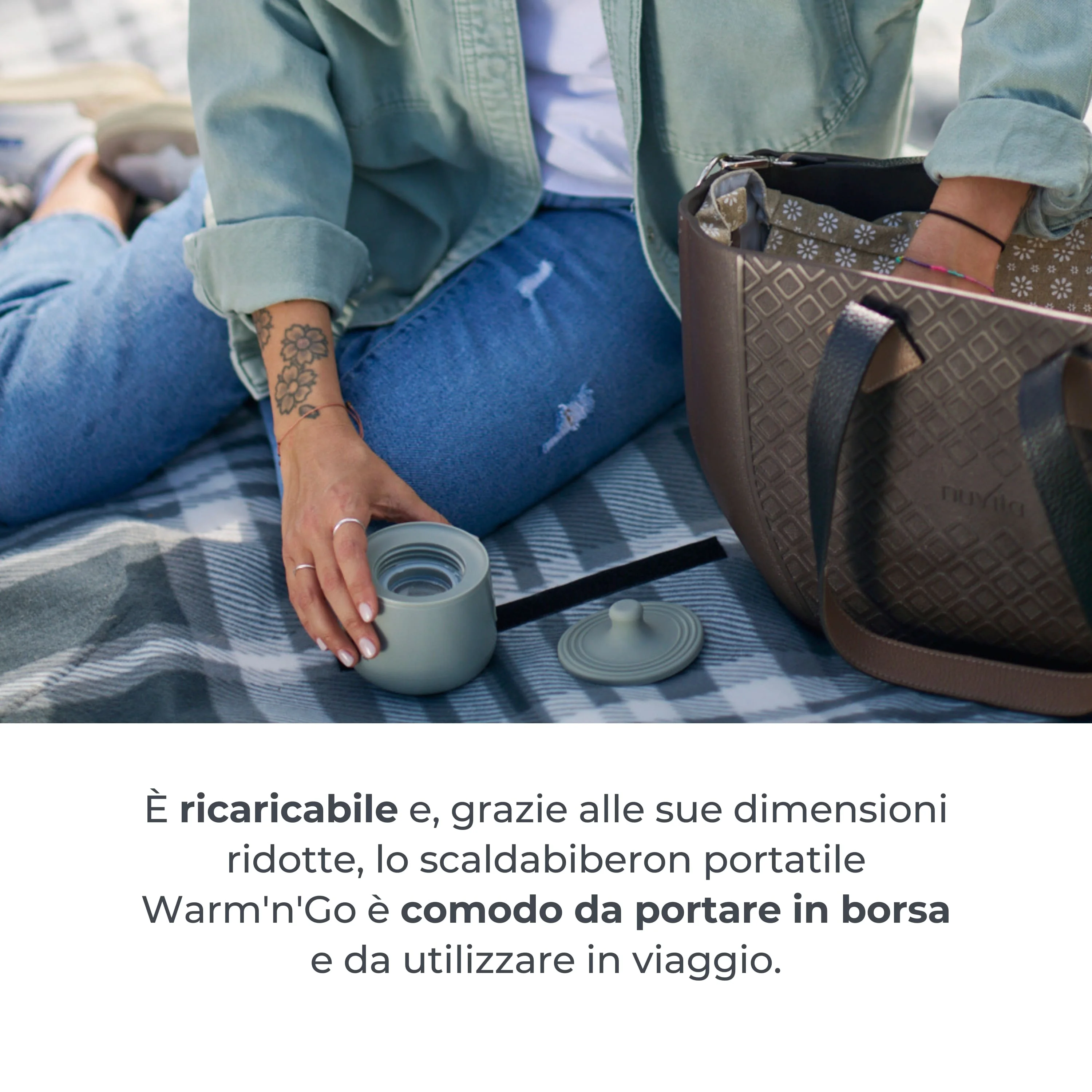 Nuvita Scaldabiberon Portatile Universale Fino a 8 Cicli di Riscaldamento