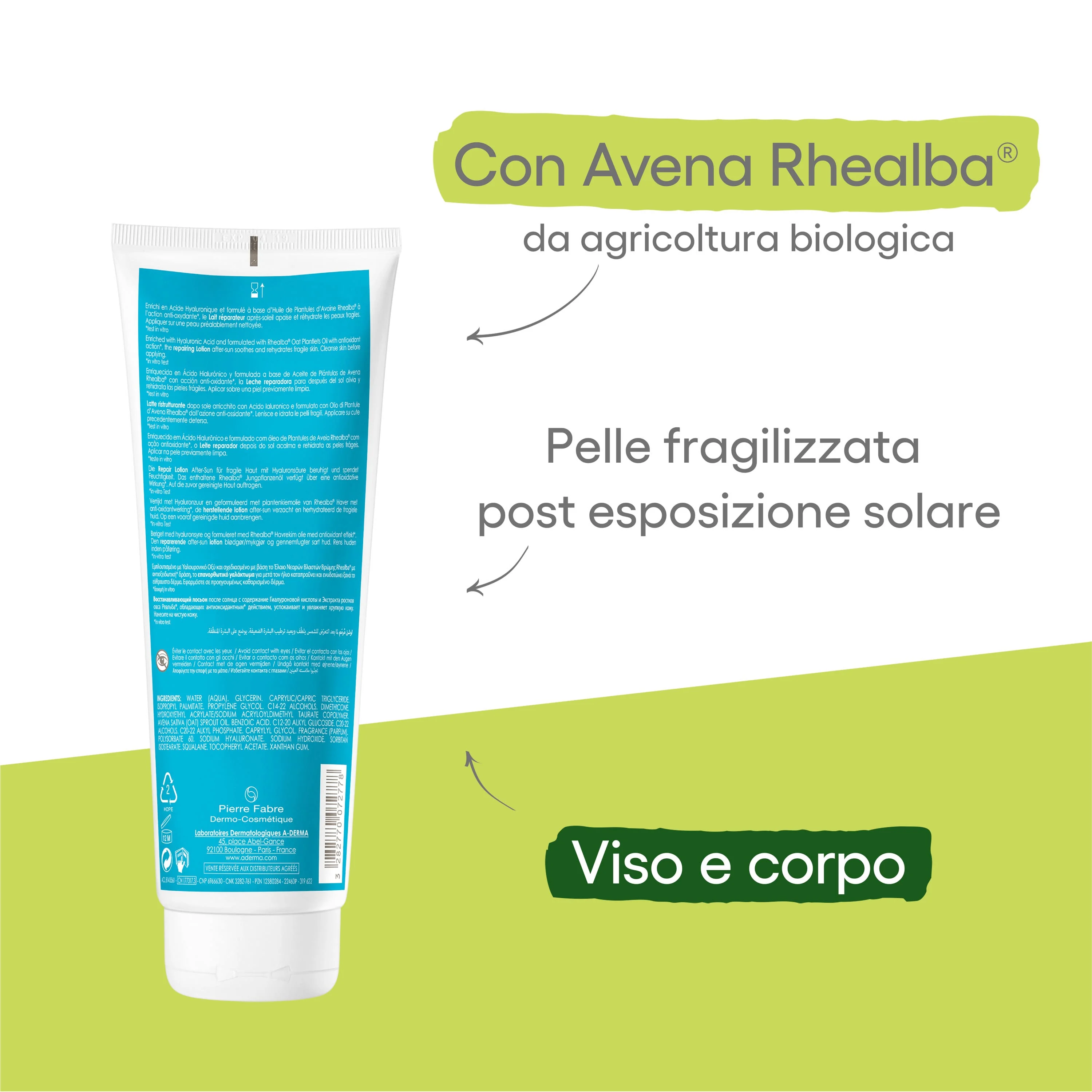 Aderma A-D Protect Ah Latte Reparateur 250 Ml Pelle Fragile