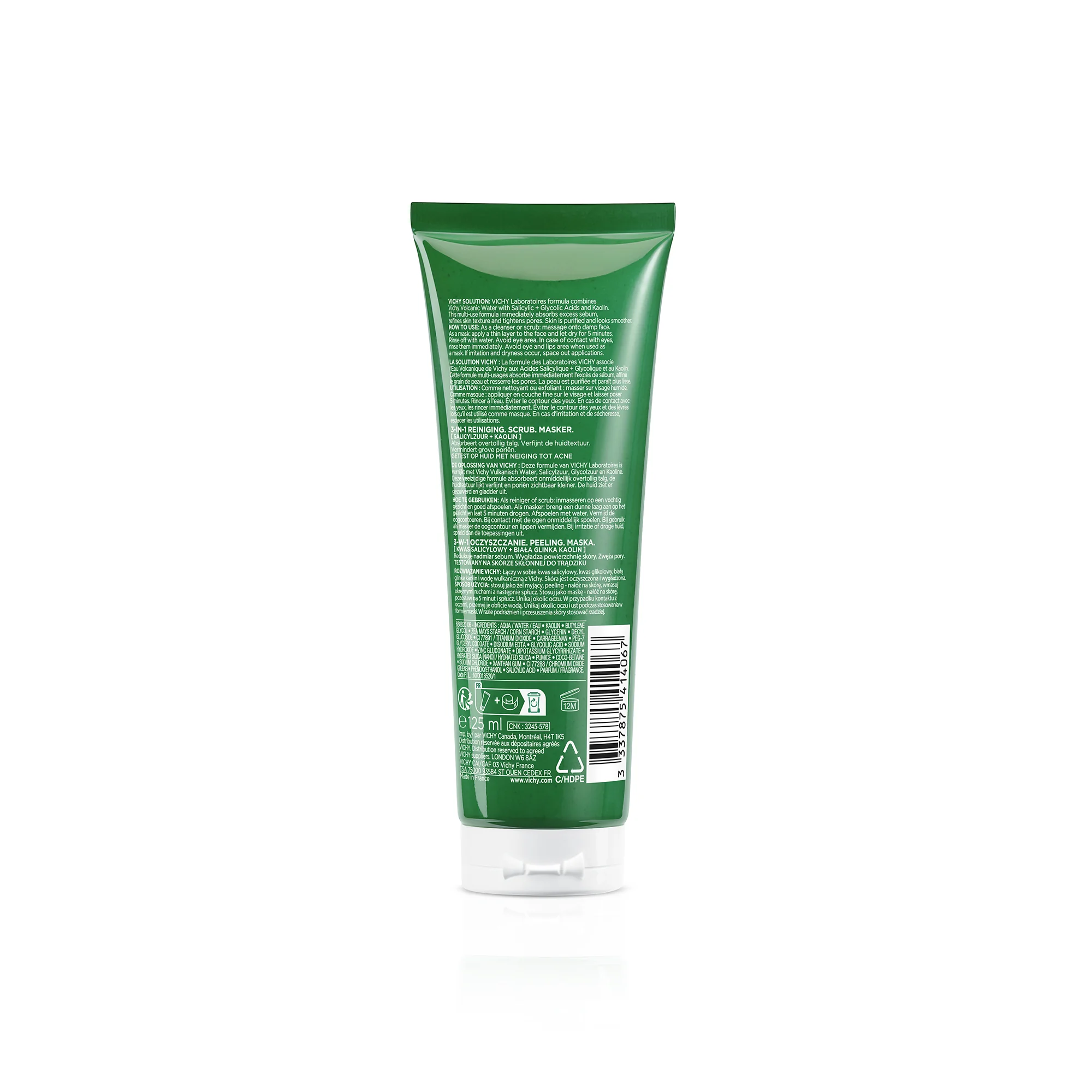 Vichy Normaderm 3in1, 125 Ml Purificante