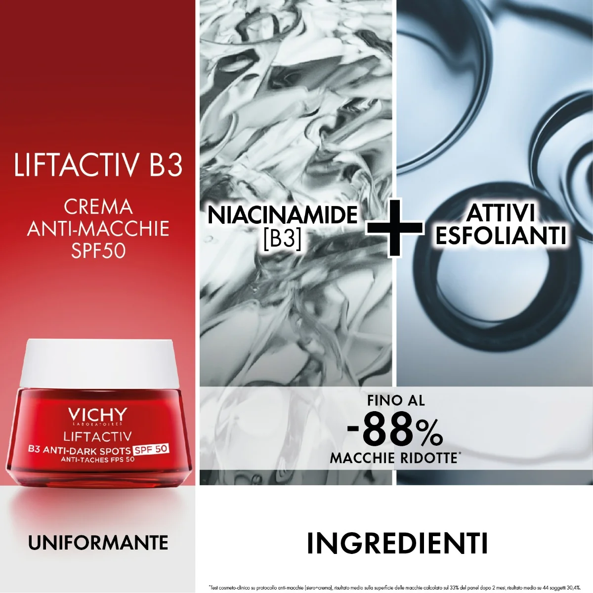 Cofanetto Vichy Liftactiv Antietà Illuminante Crema B3 SPF50 50 ml + Lift Specialist B3 Siero 5 ml + Liftactive Supreme Notte 15 ml