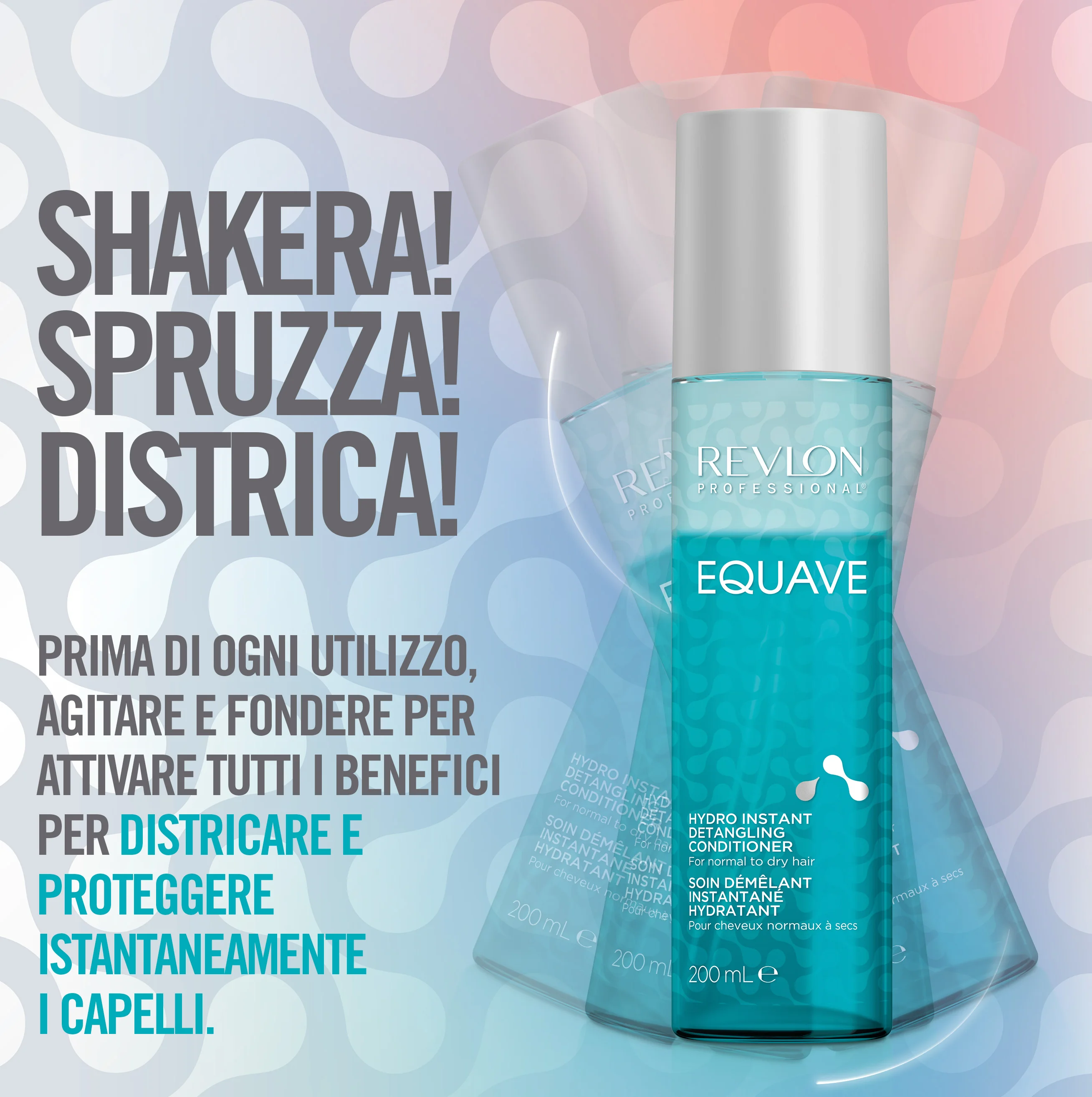 Revlon Equave Hydro Instant Detangling Conditioner 200 ml Districante bi-fase senza risciacquo