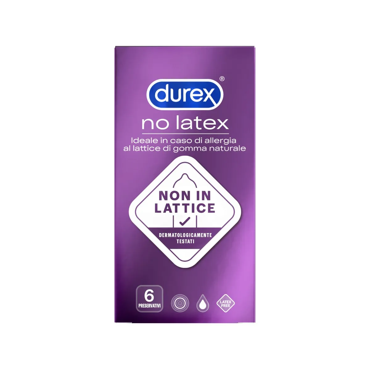 Durex No Latex Profilattici 6 Pezzi Non in Lattice