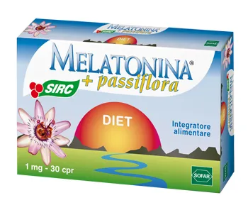 MELATONINA DIET+PASSIFLORA INTEGRATORE CONTRO INSONNIA 30 COMPRESSE