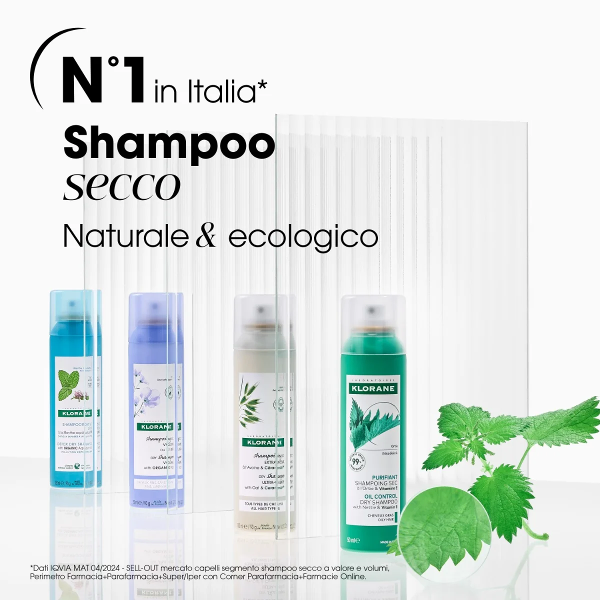 Klorane Shampoo Secco Ortica Scuro 150 ml Per capelli scuri