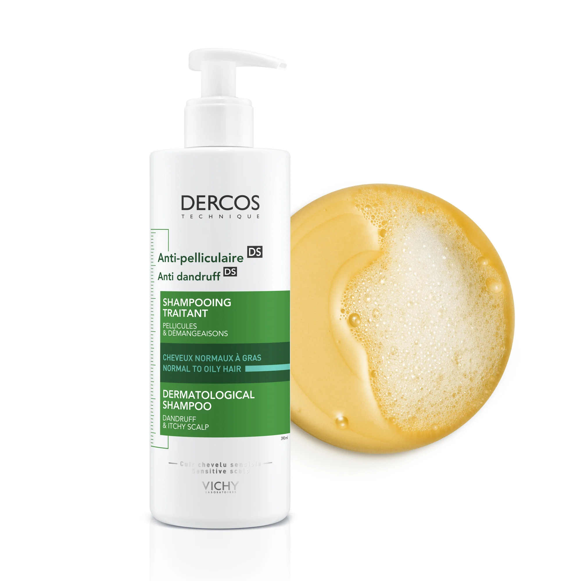 Vichy Dercos Technique 390 ml Shampoo Antiforfora per Capelli Normali e Grassi