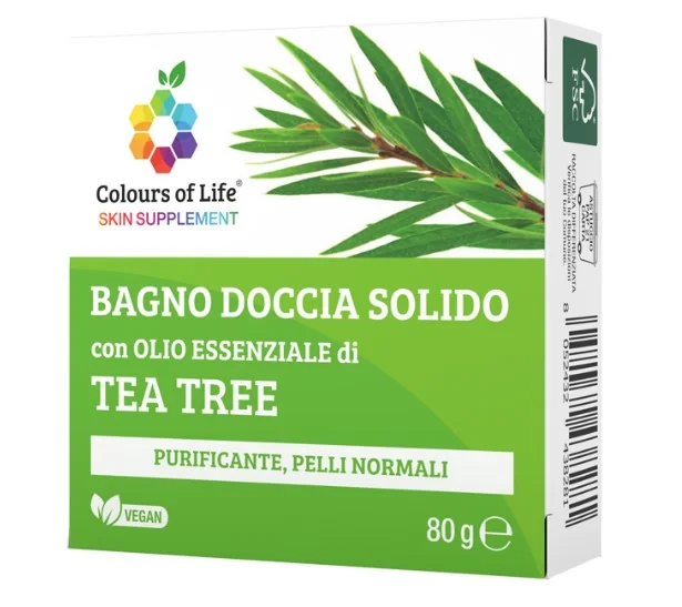 Bagnodoccia Solido Tea Tree 80 Gr ad azione purificante e rinfrescante