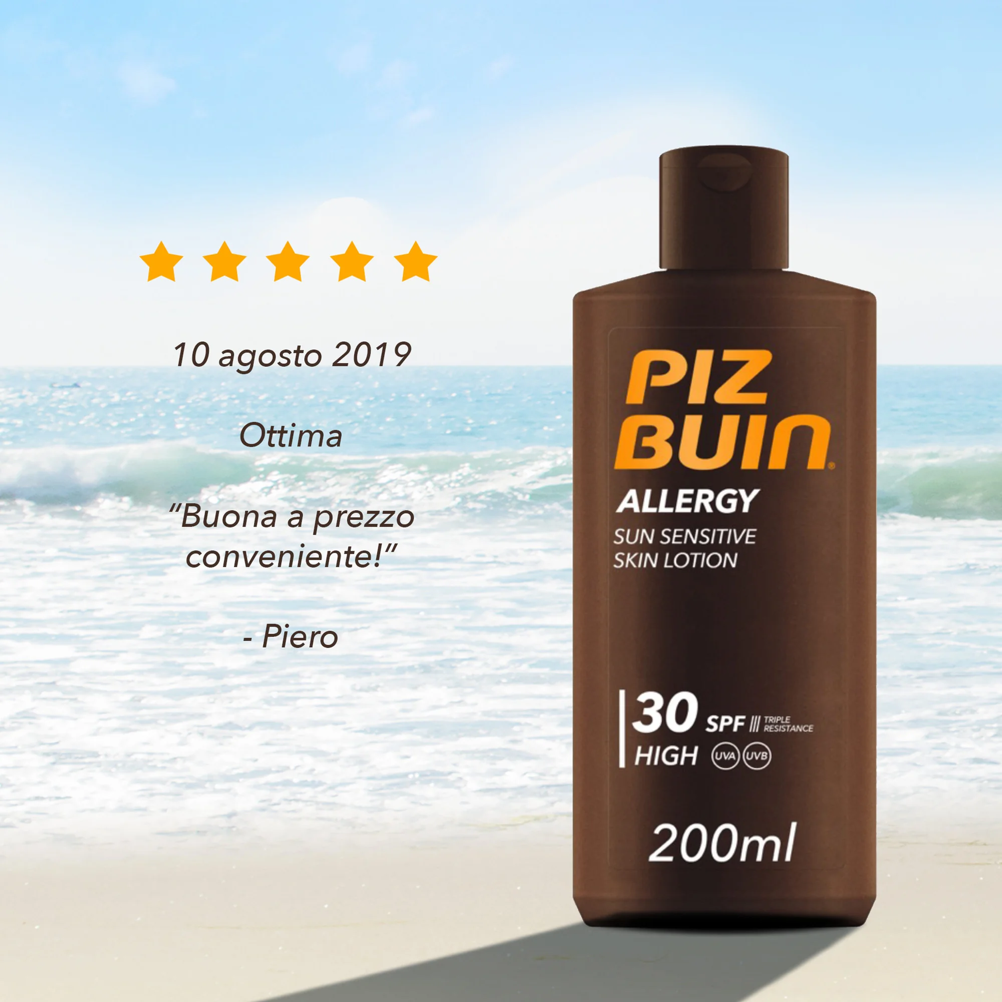 Piz Buin Allergy Fluido Corpo SPF 30 200 Ml Latte Solare