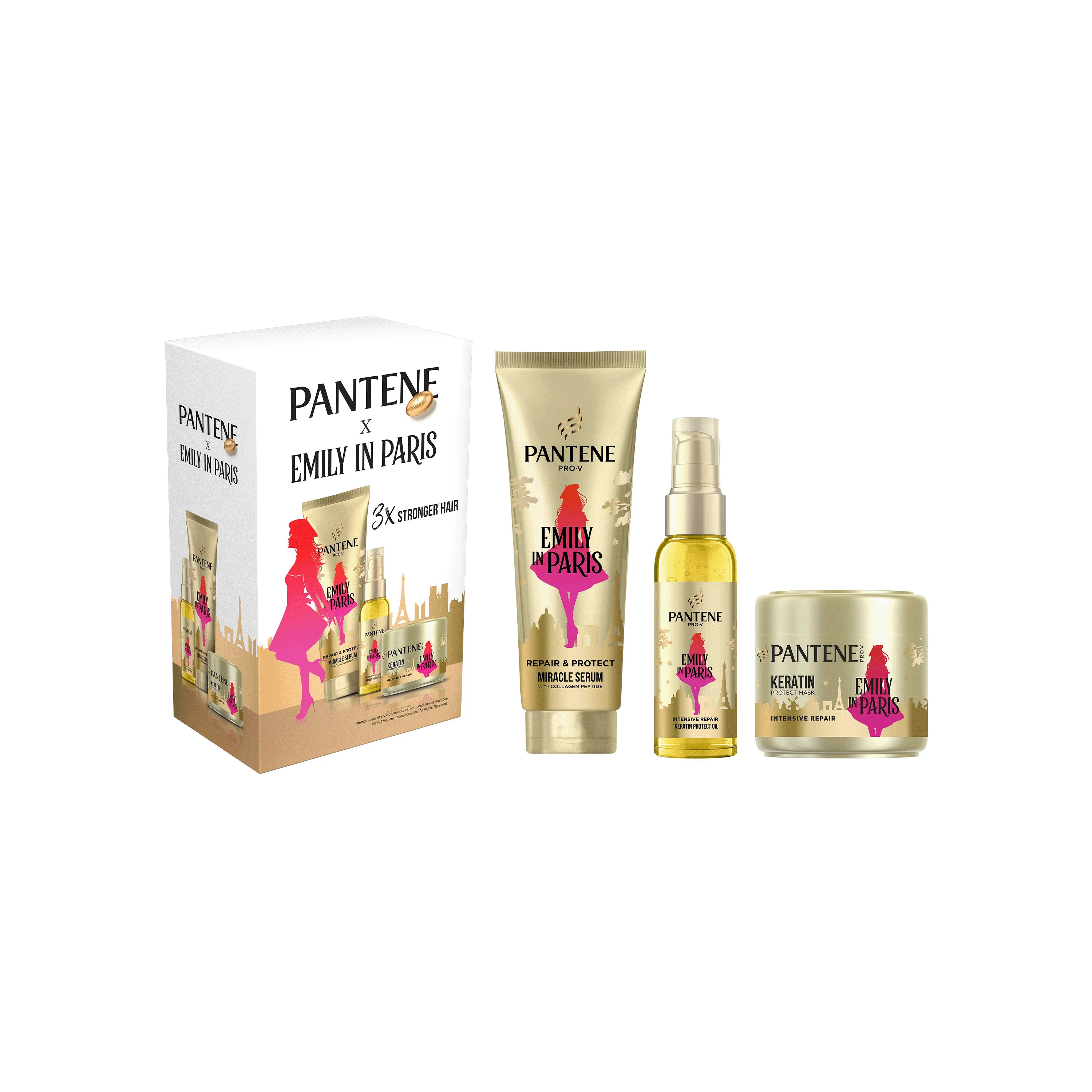 Pantene X Emily In Paris Set Per Capelli Belli e Rigenerati
