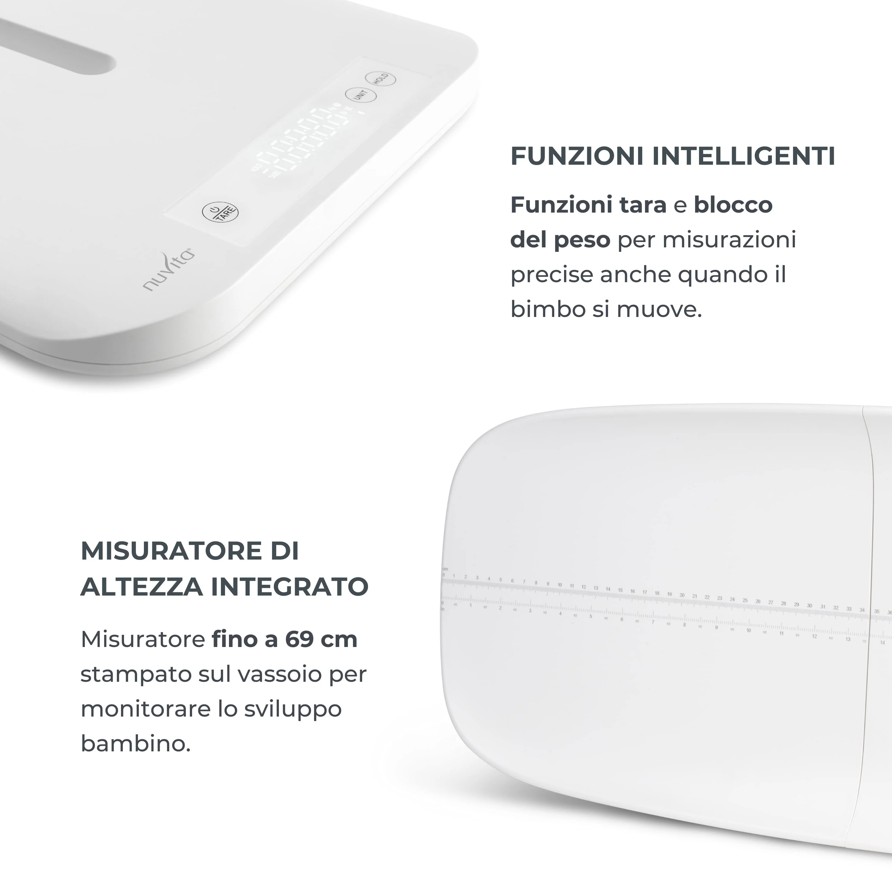 Nuvita Bilancia Digitale Bluetooth Controllo del Peso