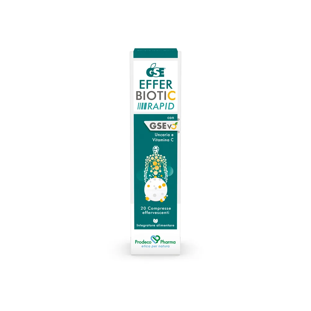 Gse Efferbiotic Rapid 20 Compresse Effervescente Integratore alimentare per favorire le difese immunitarie e l’equilibrio fisiologico