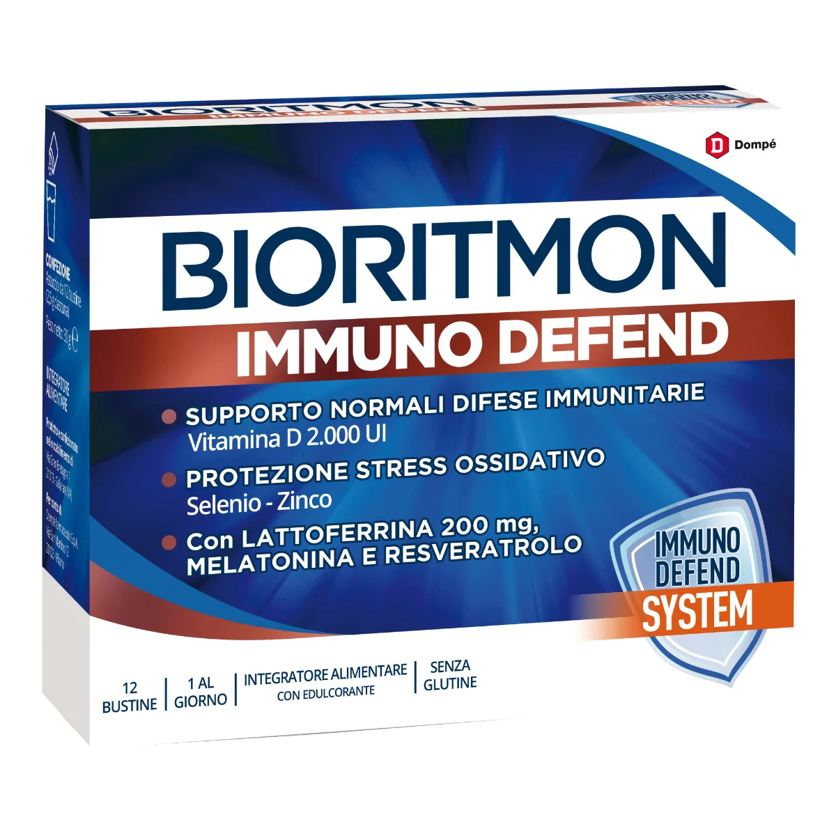 Bioritmon Immuno Defend 12 Bustine Supporto Normali Difese Immunitarie