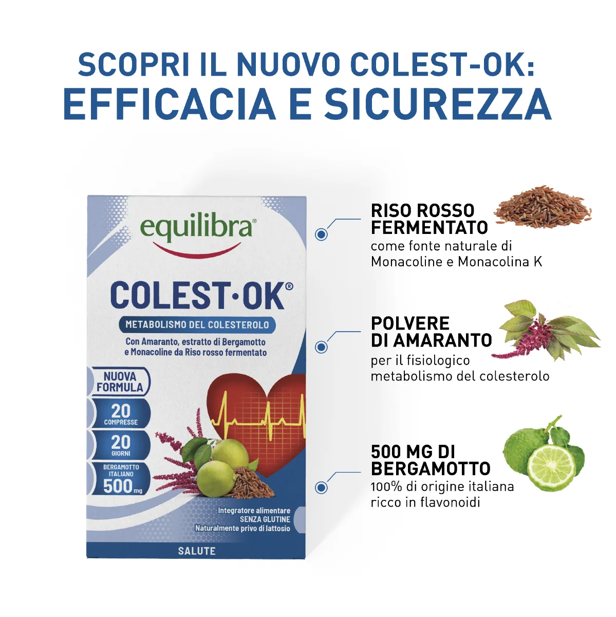 Equilibra Colest Ok 20 Compresse Integratore per il Colesterolo