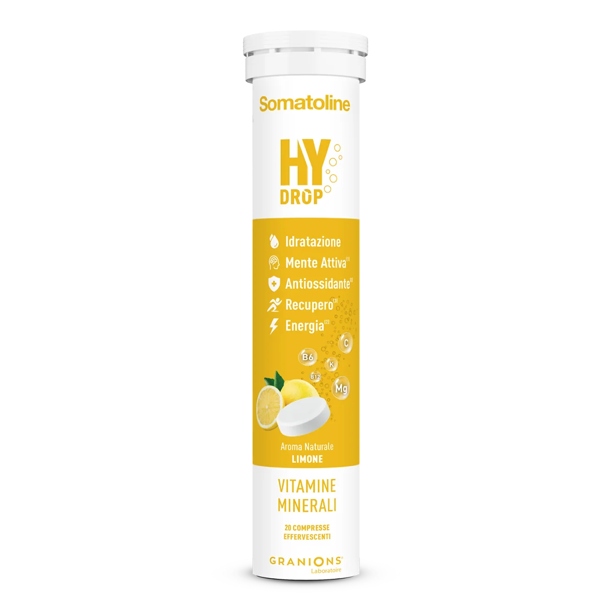 Somatoline Hydrop Limone 20 Compresse Effervescenti Con Vitamine del Gruppo B