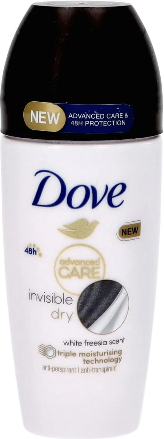 Deodorante Roll-on Dove Advanced Care Invisible Dry 50ml Protezione Invisibile e Senza Tracce