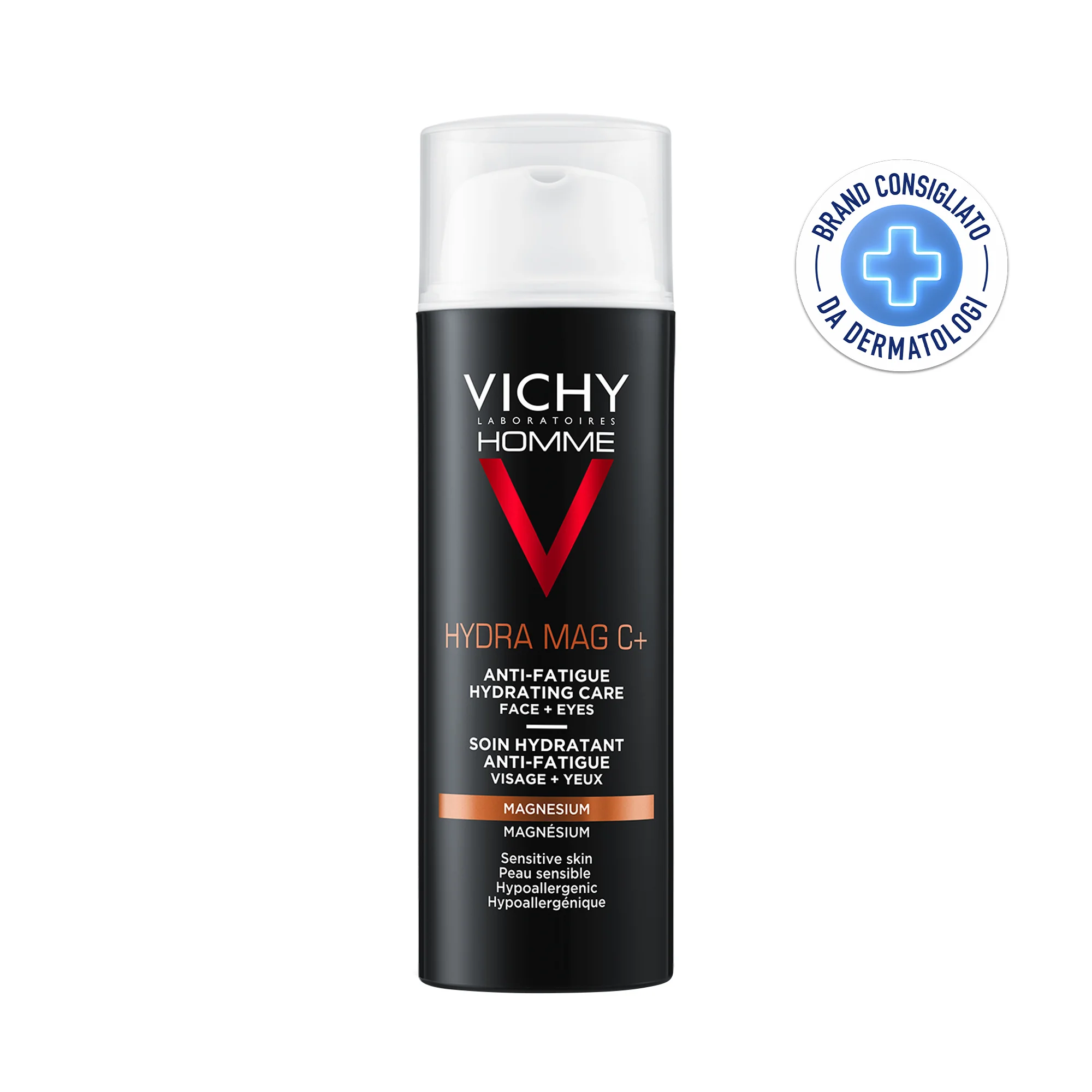 Vichy Homme Hydra Mag C+ Trattamento Idratante Anti-fatica Viso Occhi 50 ml