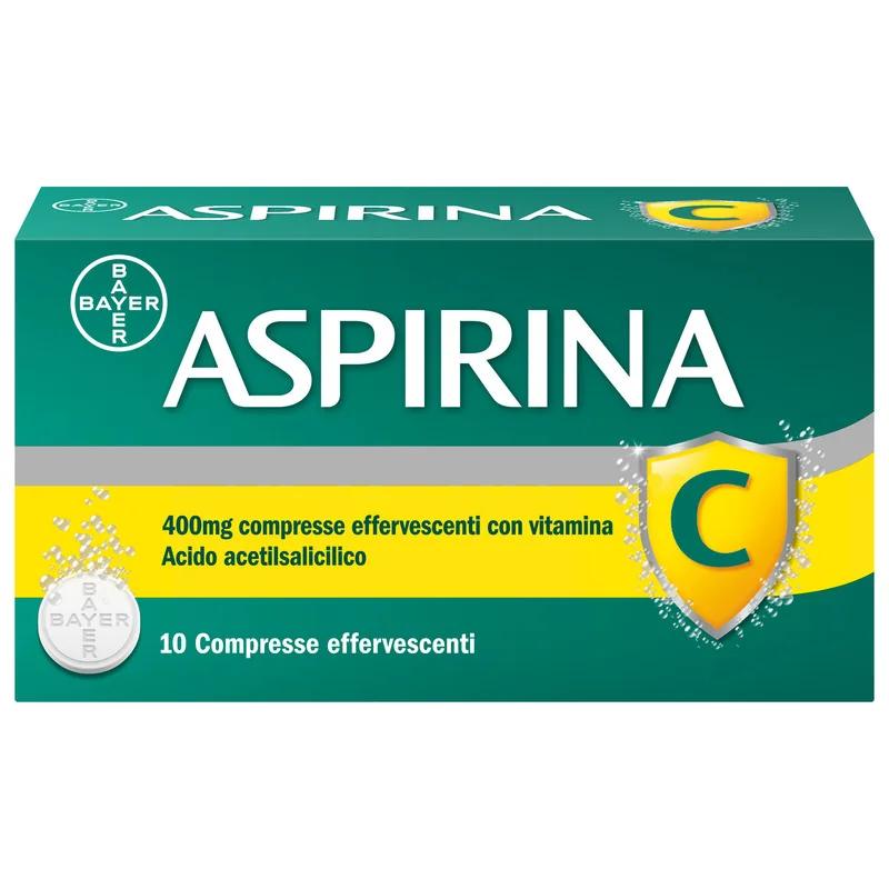 Aspirina C 10 Compresse Effervescenti Raffreddore Febbre e Influenza