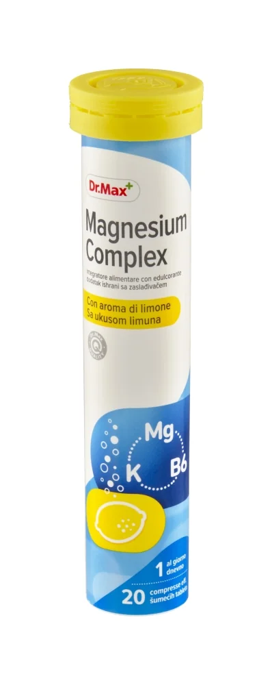 Dr. Max Magnesio Complex 20 Compresse Effervescenti Supporta Sistema Muscolare e Nervoso