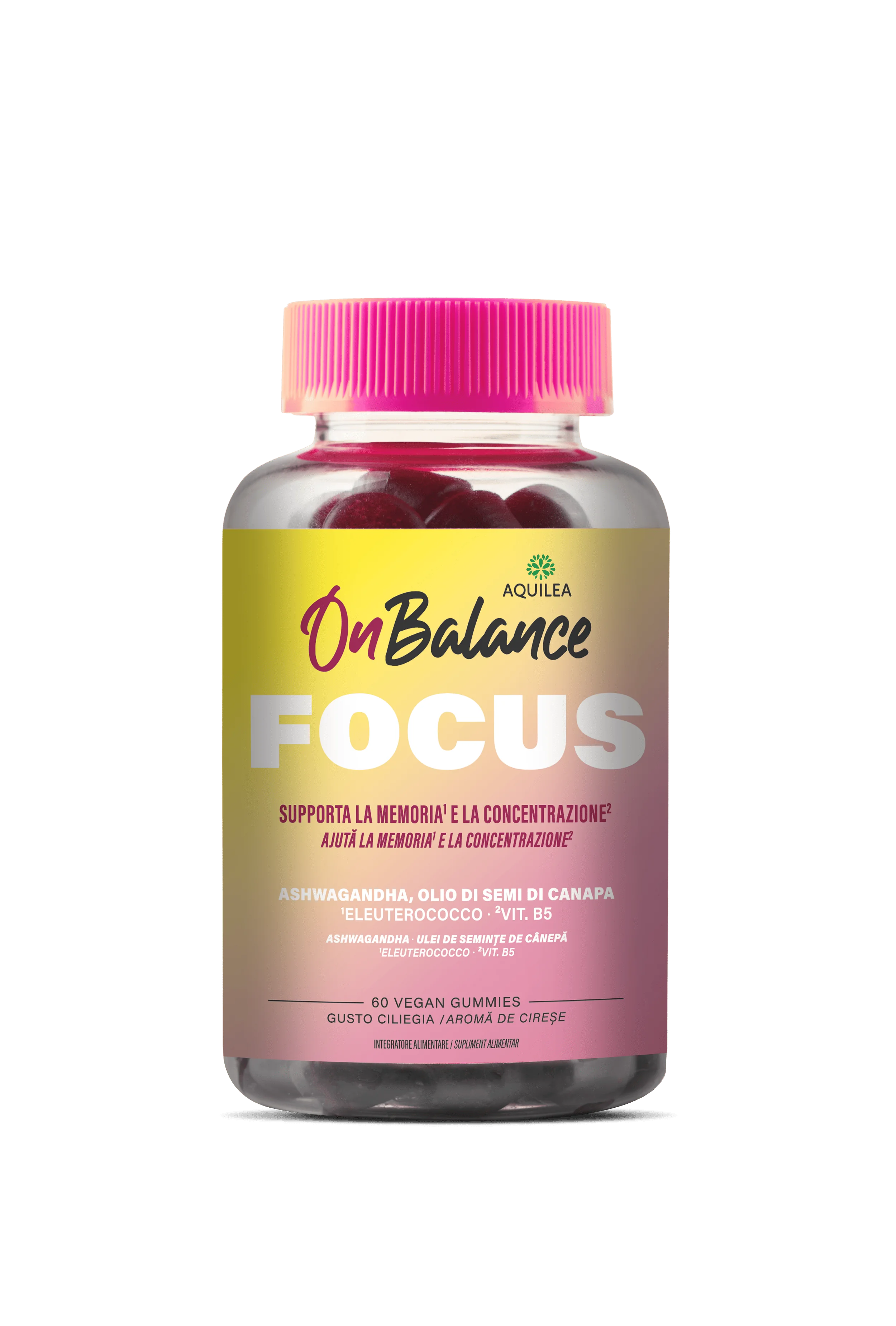 Aquilea On Balance Focus 60 Gummies Memoria e concentrazione