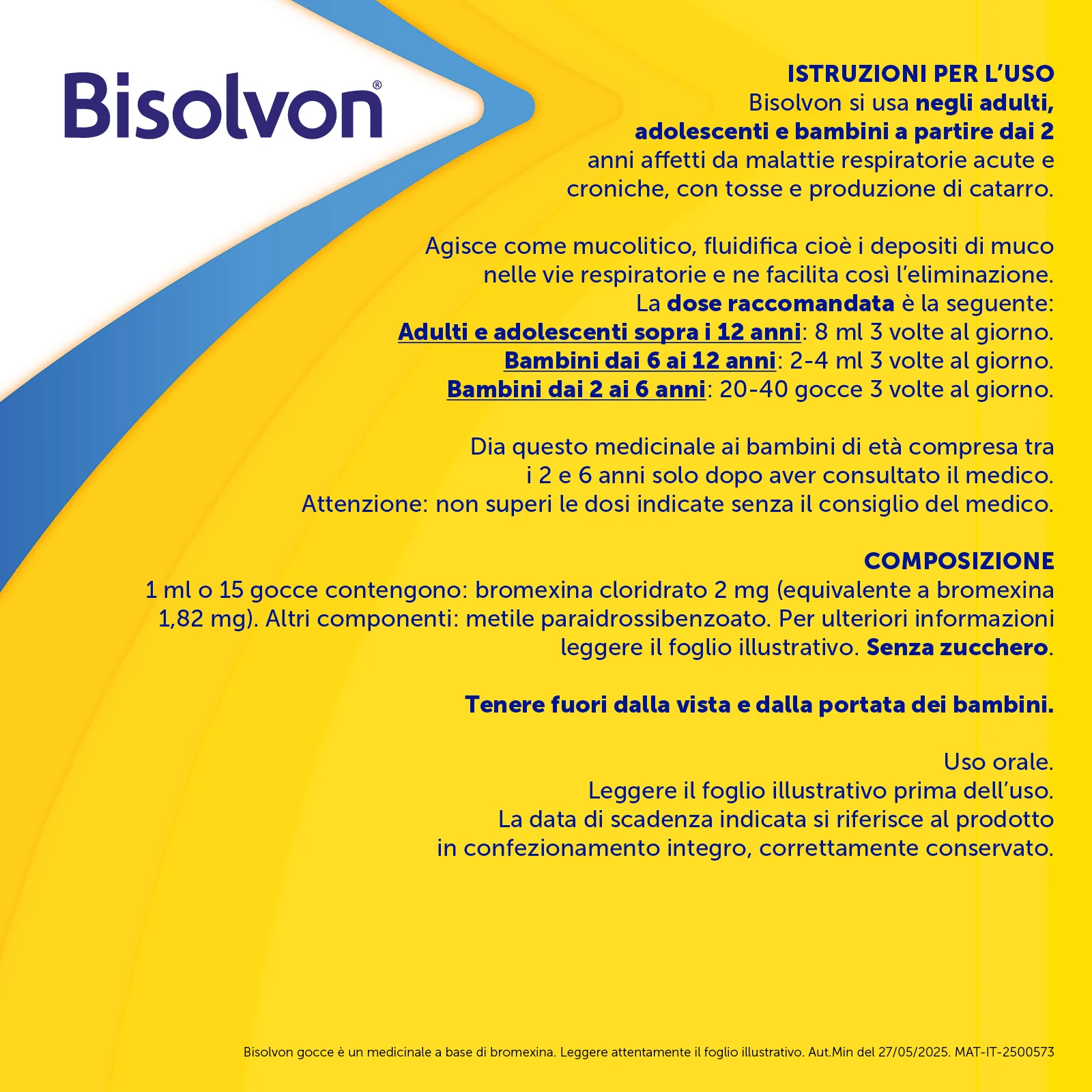 Bisolvon Gocce Orali 2 mg/ml 40 ml Bromexina Cloridrato