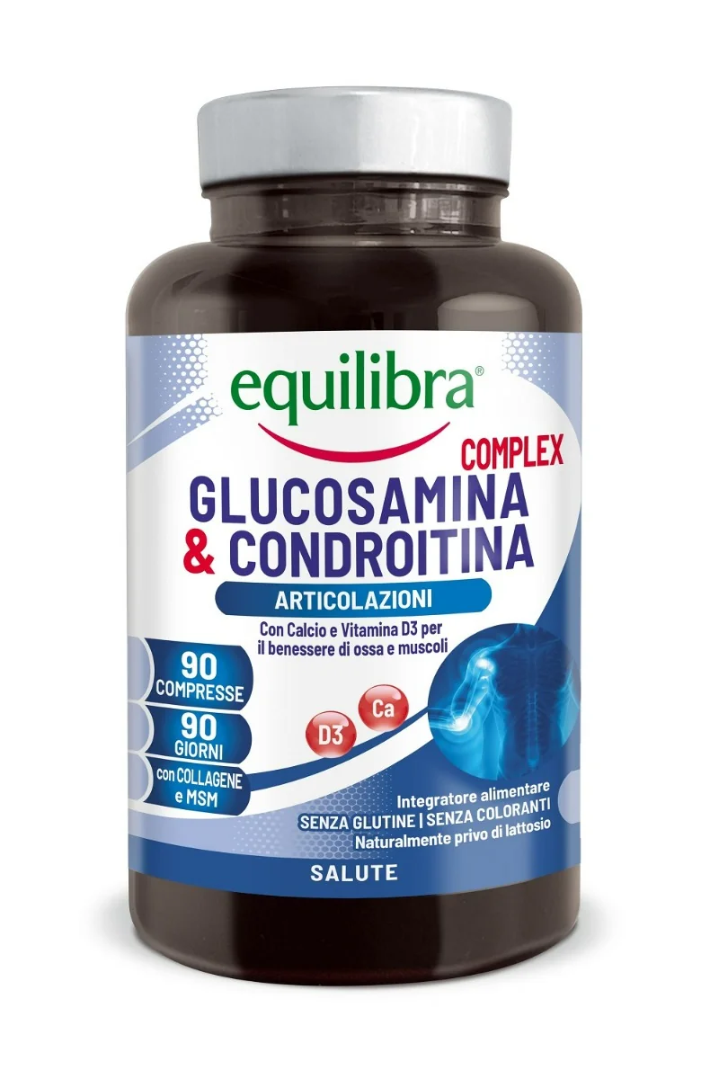 Equilibra Glucosamina & Condroitina 90 Compresse Supporto alla Funzione Muscolare