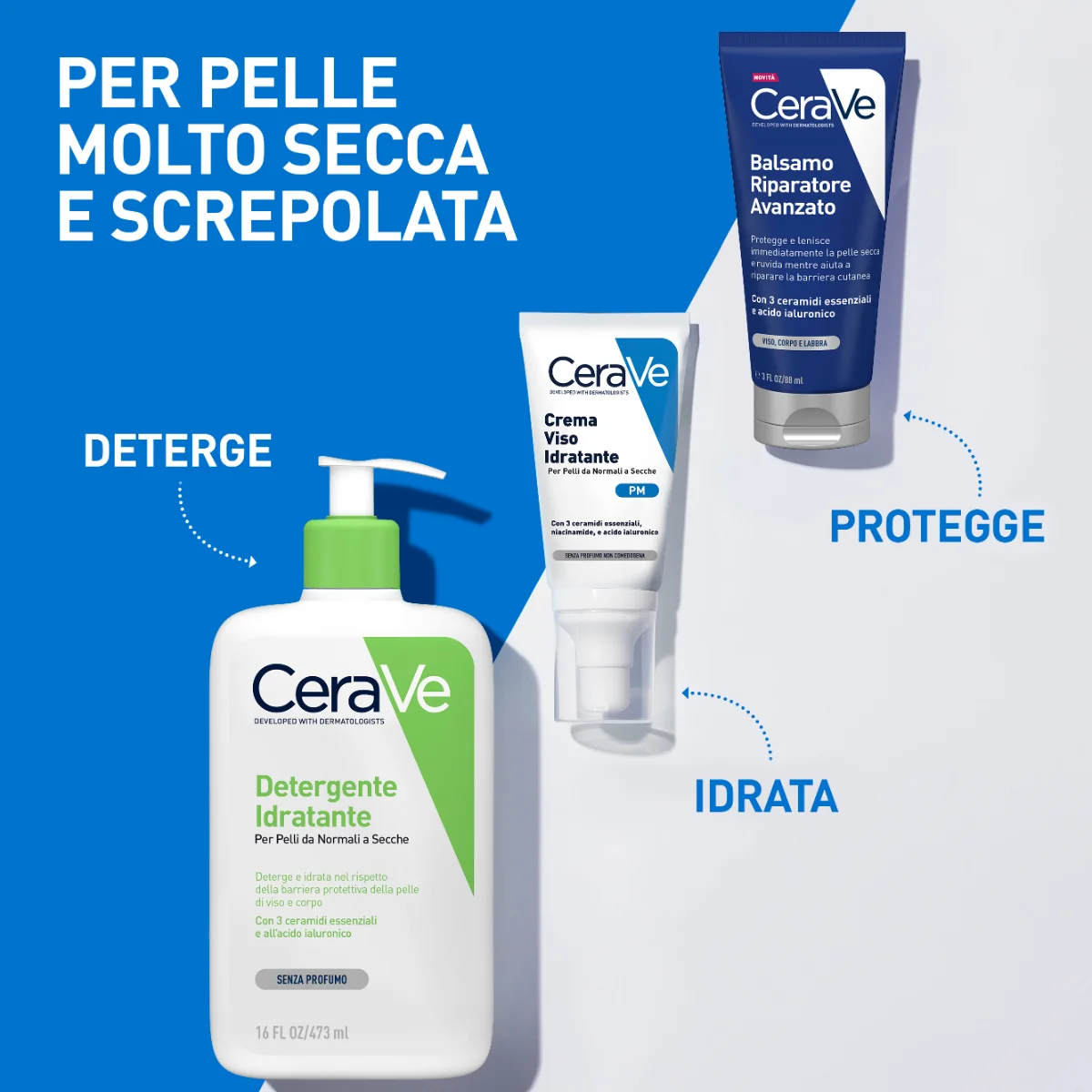 Cerave Balsamo Riparatore 88 Ml Per pelli molto secche, screpolate e danneggiate