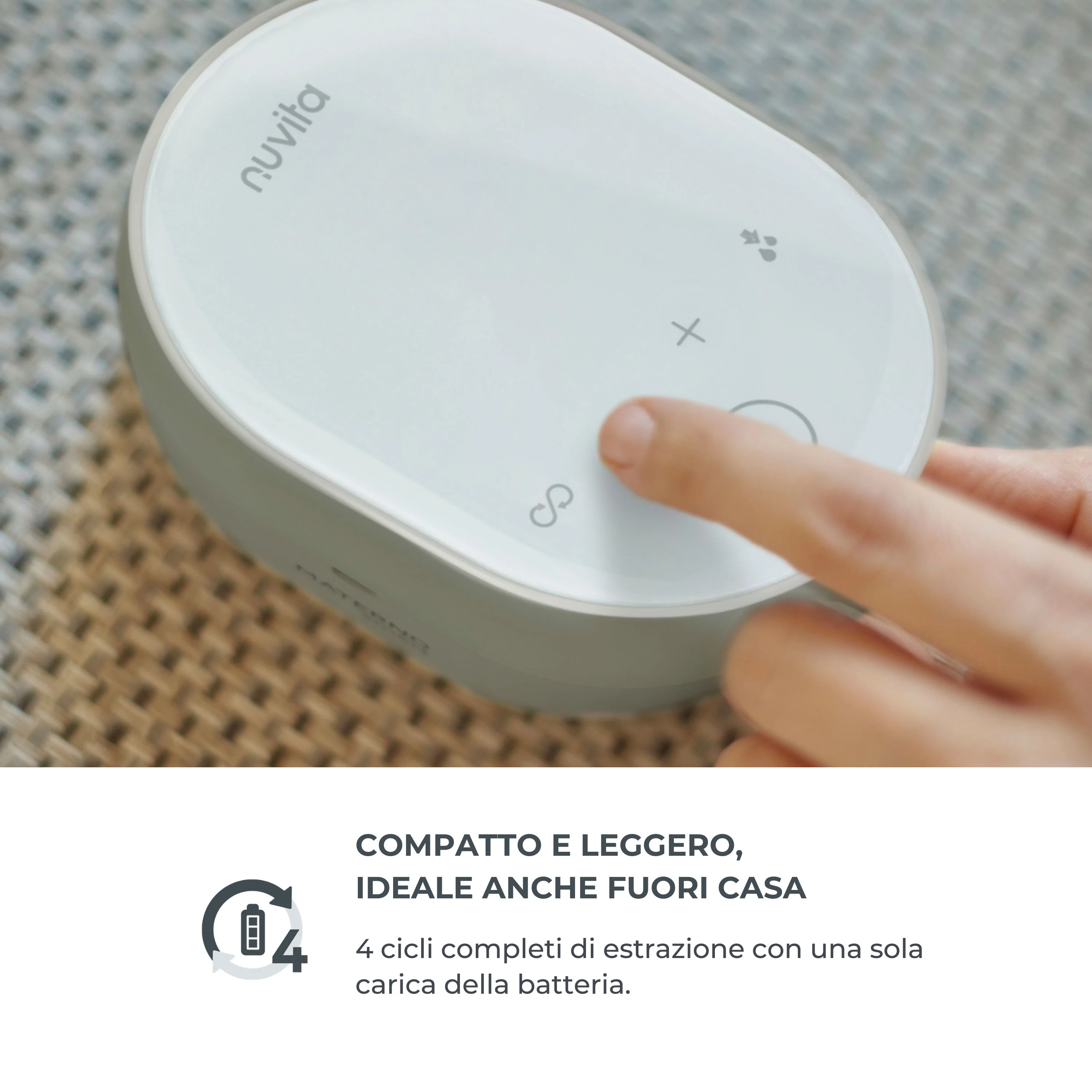 Nuvita Materno Smart Tiralatte Elettrico Sage Green