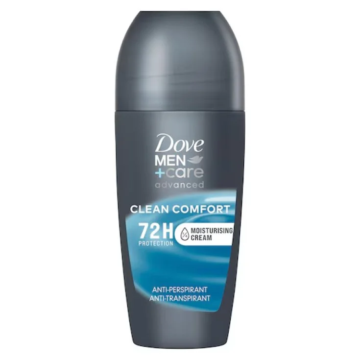 Deodorante Roll-on Dove Men Care Advanced Clean 50ml Freschezza per Uomo