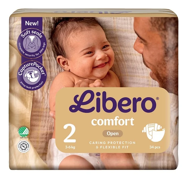 Libero Comfort 2 Pannolino Per Bambino 3-6 Kg 34 Pezzi
