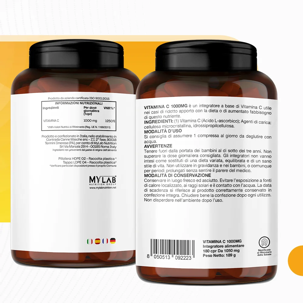 T-Rex Vitamina C 1000 180Cpr Stanchezza ed Affaticamento