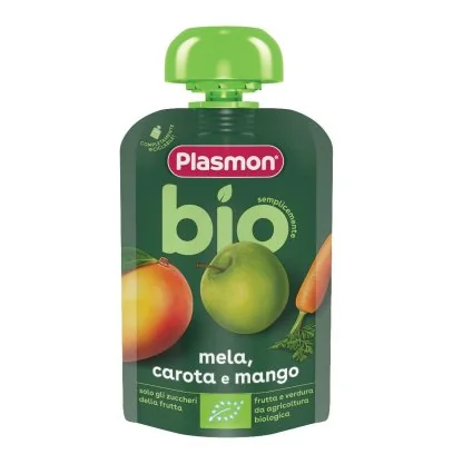 Plasmon Bio Pouch Mela Carota Mango 100G Dal 6 Mese