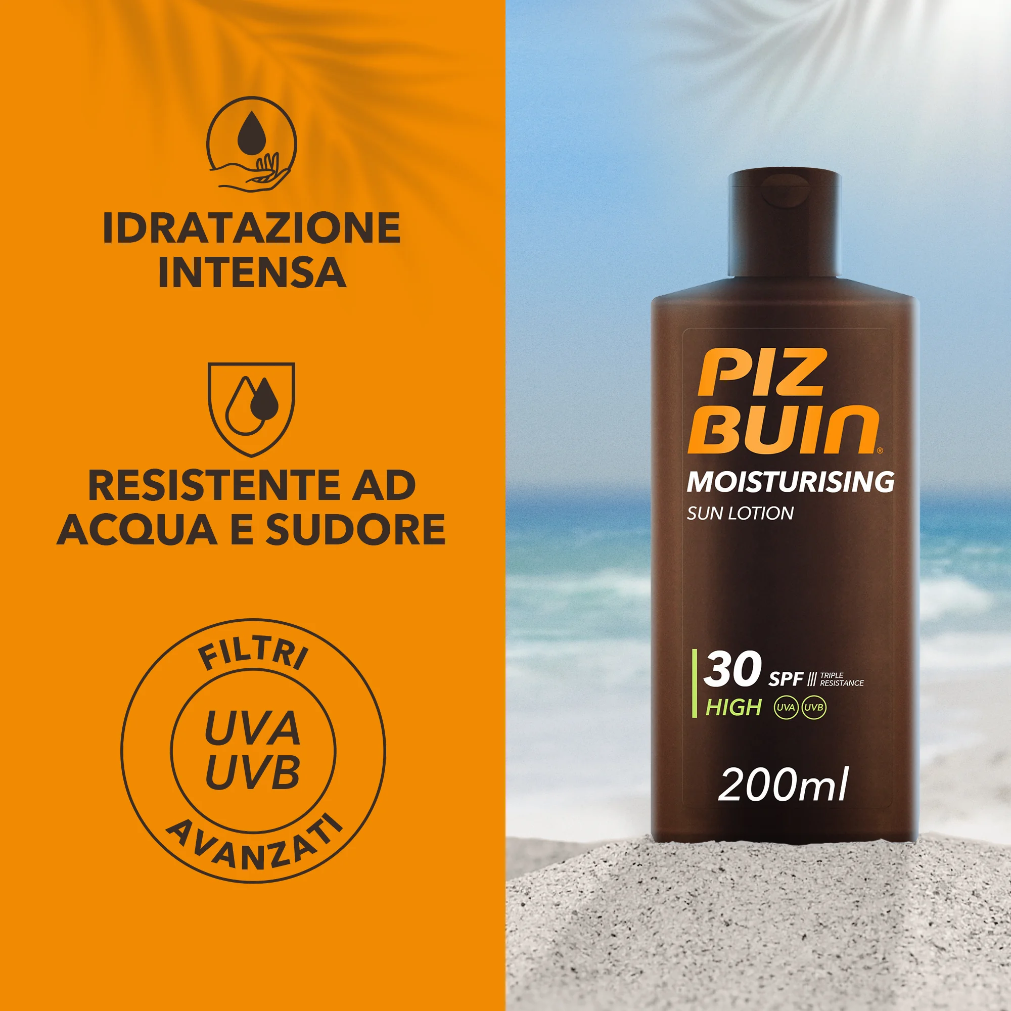 Piz Buin Moisturising Sun Lotion SPF30 200ml Fluido Corpo