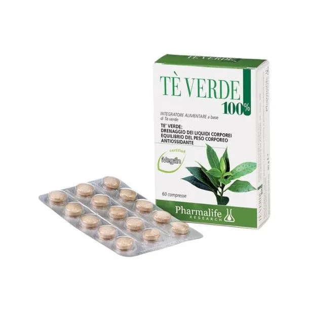 Pharma Life Thè Verde 100% 60 Compresse Integratore Antiossidante