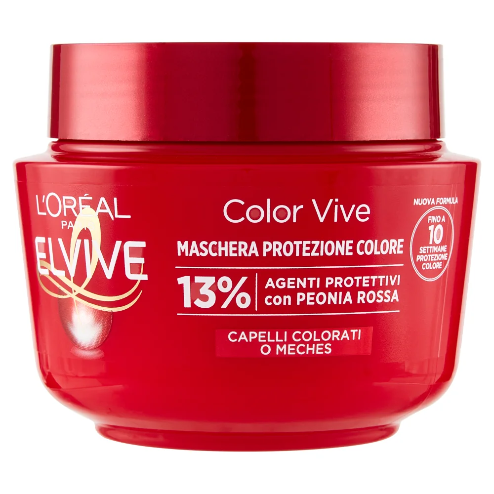 L'Oreal Paris Elvive Color Vive Maschera Protezione Colore 300 ml Maschera per Capelli Colorati Protezione Colore