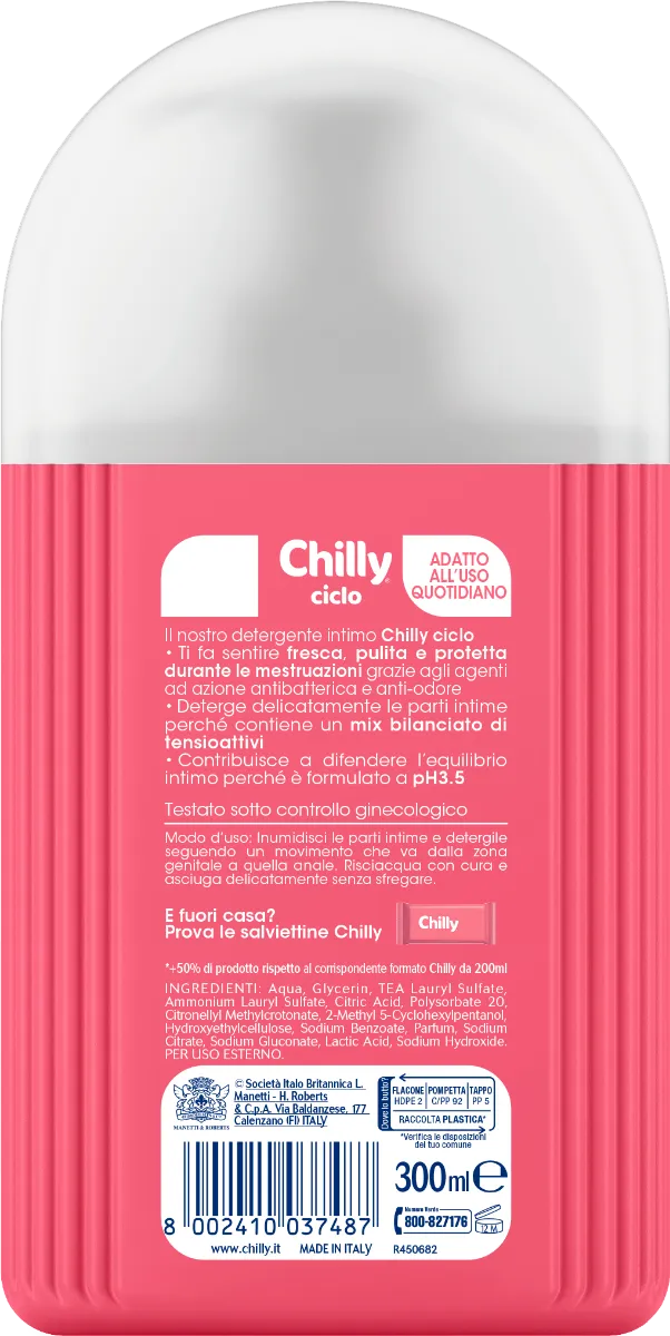 Chilly Detergente Ciclo 300 ml Purificante e anti odore
