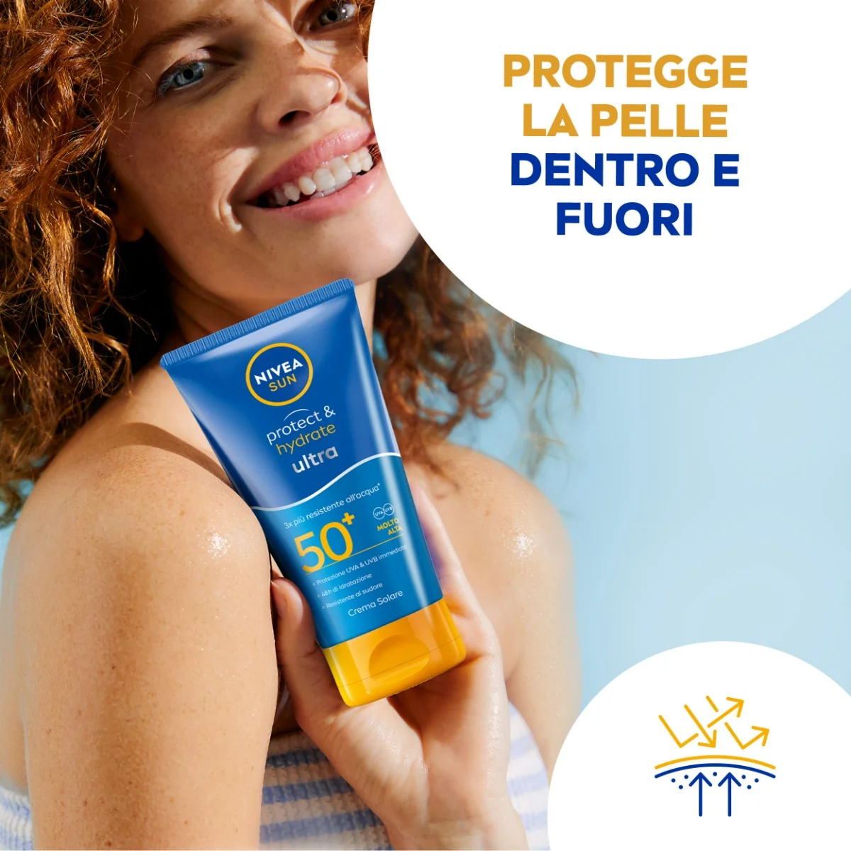 Nivea Sun Protect& Hydrate Ultra 150 ml Crema solare ultra resistente all'acqua