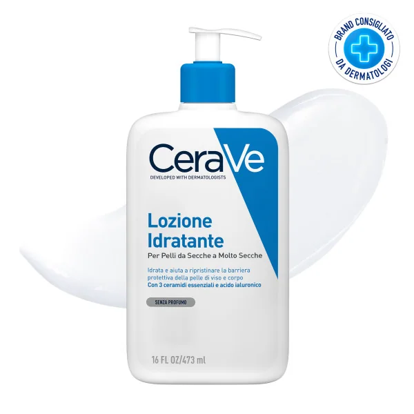 Cerave Lozione Idratante 473 Ml Trattamento Ideale per la Cura della Pelle Secca e Molto Secca