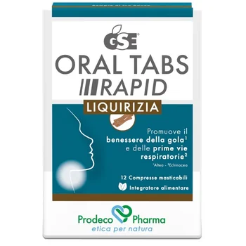 Gse Oral Tabs Rapid Liquirizia 12 Compresse da 1,5 g Benessere della Gola