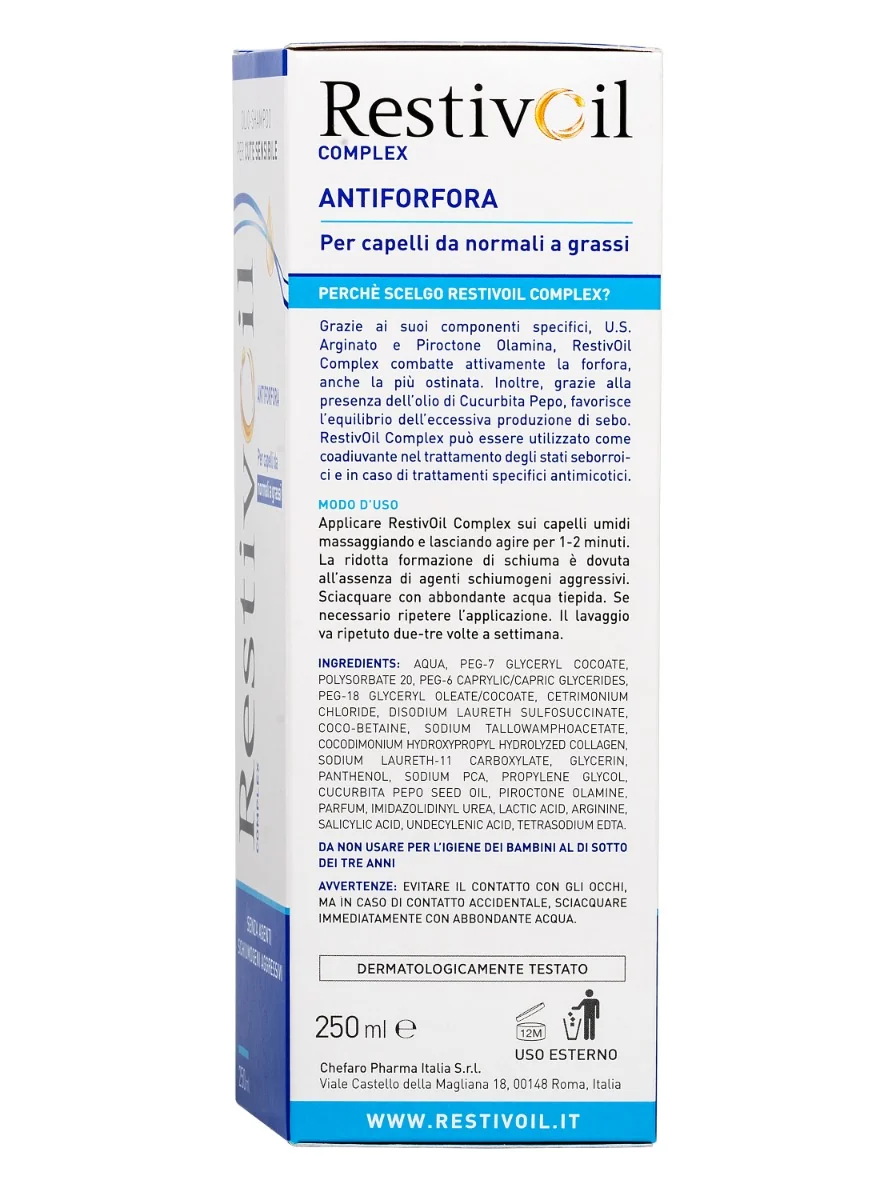 Restivoil OlioShampoo Complex 250 ml Trattamento Anti-Forfora