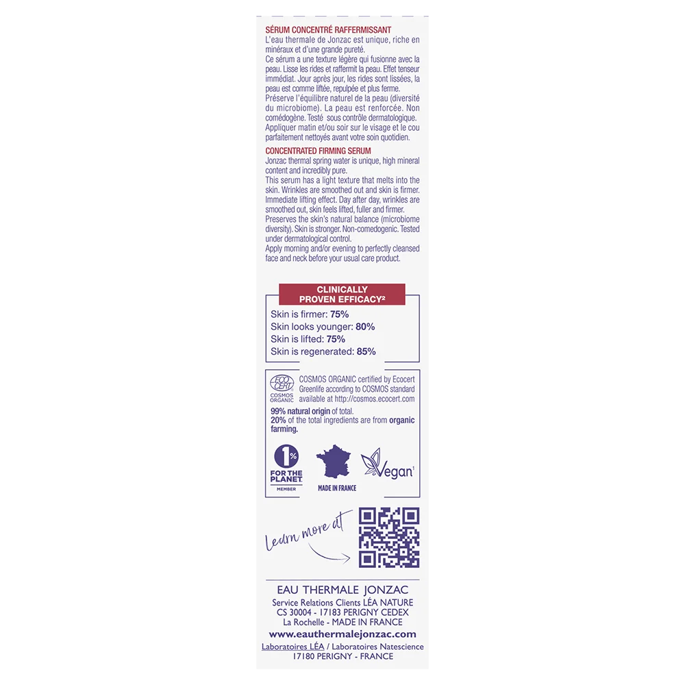Eau Thermale Jonzac Siero Concentrato Rassodante Sublimactive 30 ml Anti-Rughe