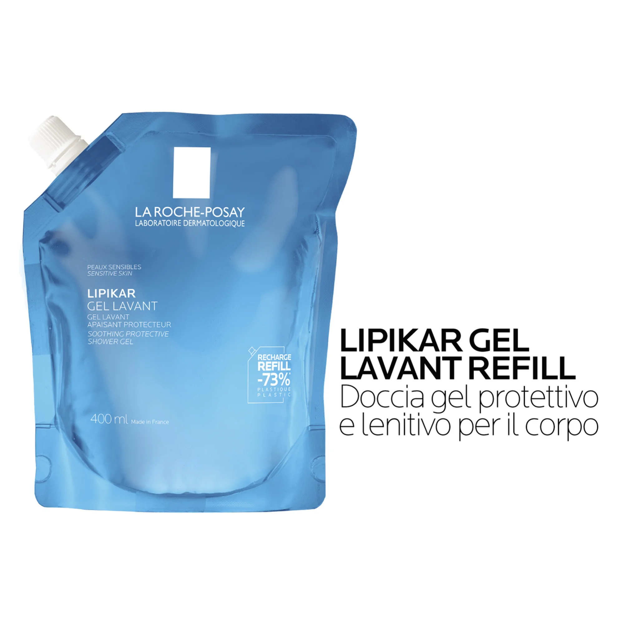 La Roche Posay Lipikar Gel Doccia Detergente 400 ml Ricarica Lenitivo e protettivo