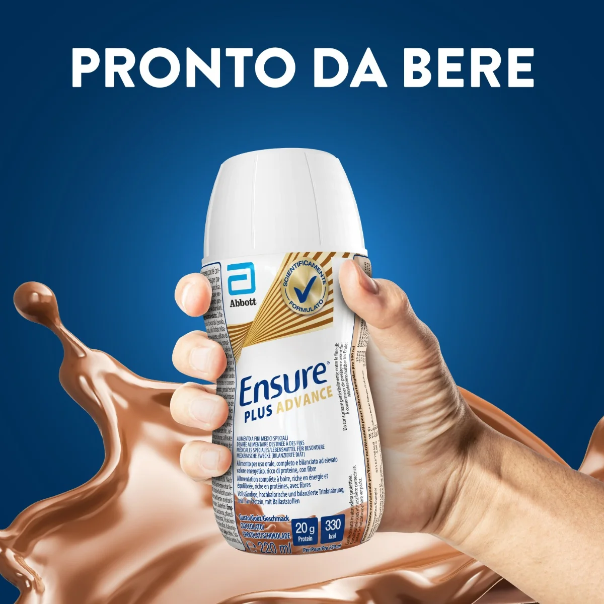 Abbott Ensure Plus Advance Cioccolato 4x220ml Supplemento Alimentare Proteico