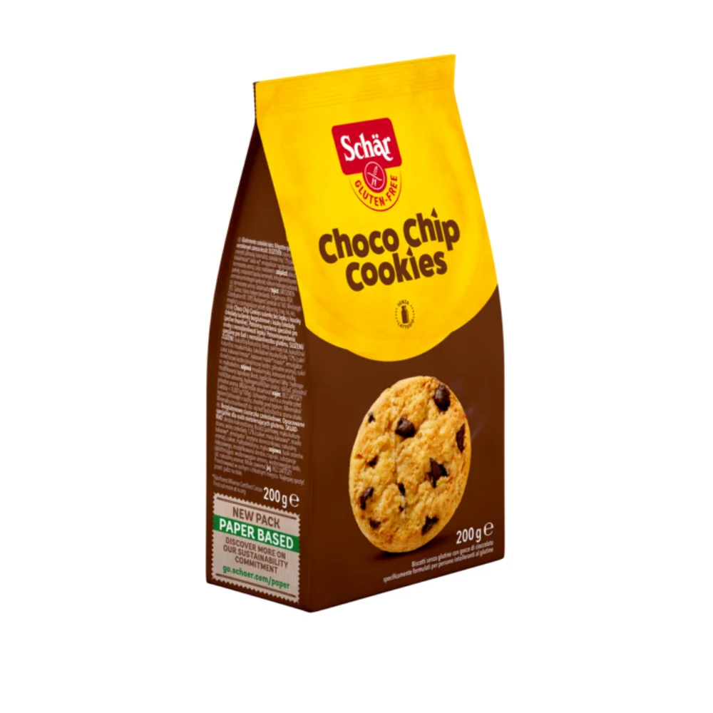 Schar Choco Chip Cookies Biscotti Con Gocce di Cioccolato 200 g Senza Glutine