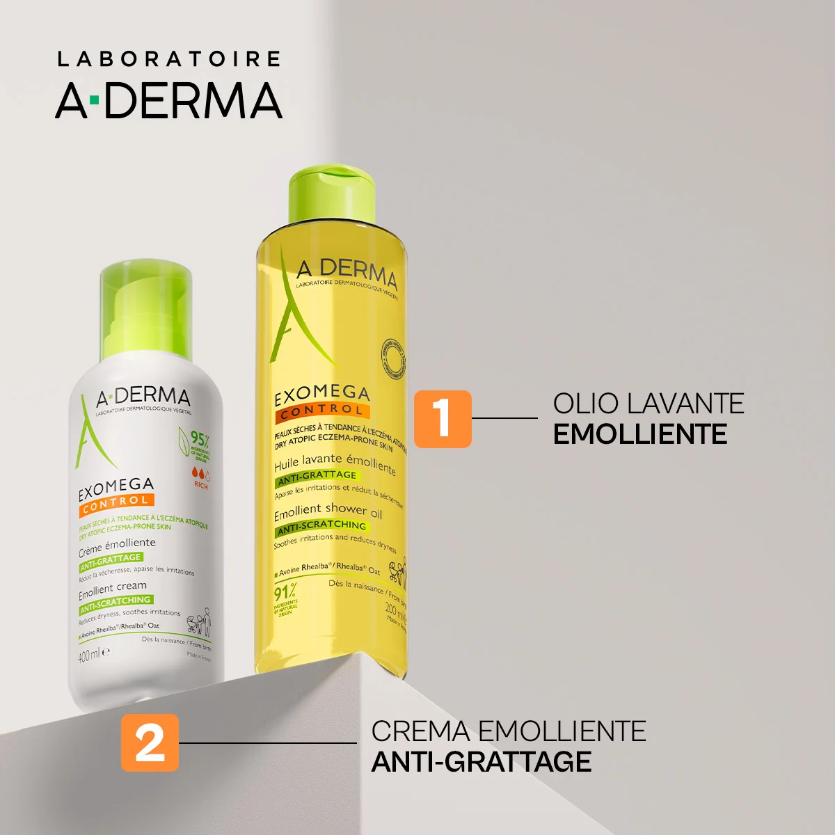 Aderma Exomega Control Olio Lavante Emolliente 200 Ml Per Pelli Secche
