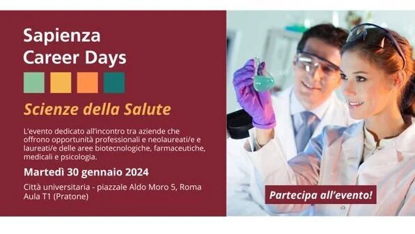Dr. Max partecipa a "Sapienza Career Days – Scienze della salute". Vieni a trovarci!
