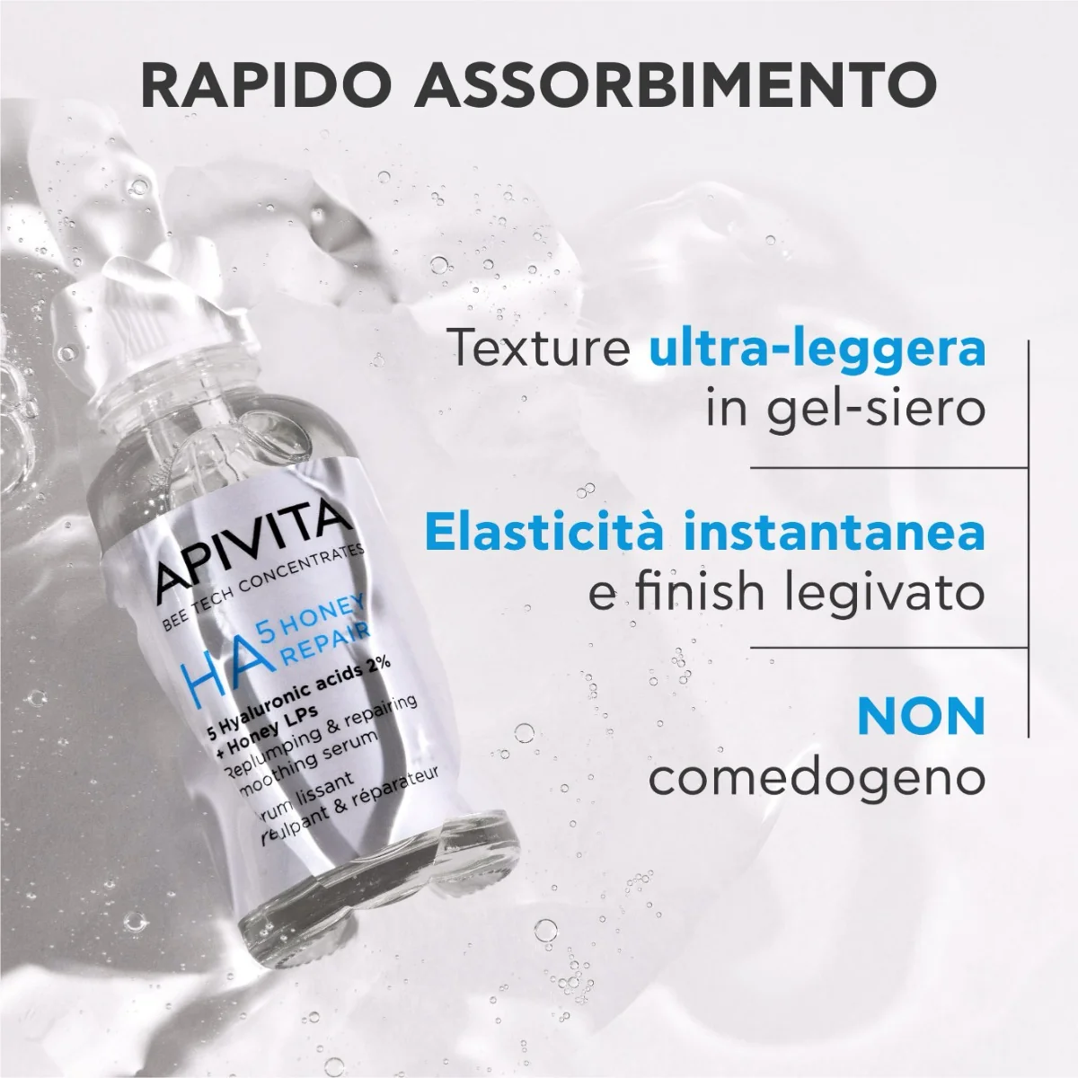 Apivita Bee Tech Concentrates HA5 Honey Repair 30 Ml Siero Viso Idratante e Anti-Rughe