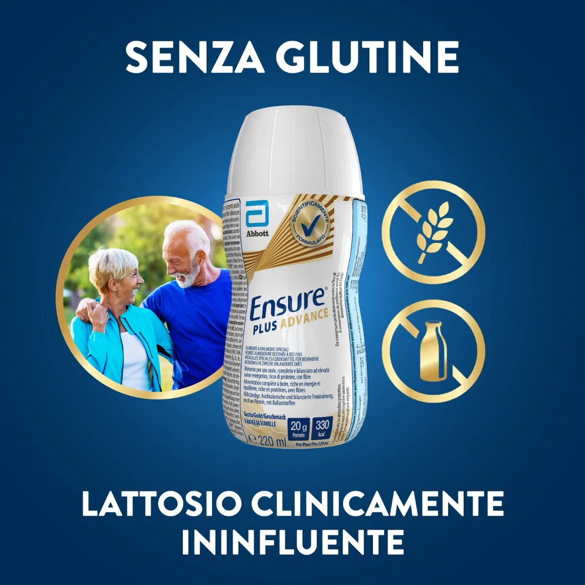Abbott Ensure Plus Advance Vaniglia 4x220ml Supplemento Nutrizionale Ipercalorico