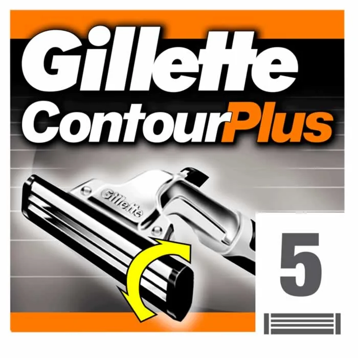 Gillette Contour Plus New Ricariche 5 Pz Ricariche per Rasoio per Rasatura Accurata